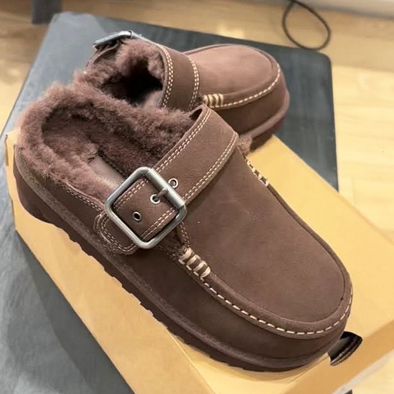 New Designer Evelina Clogs Tasman Slipper Winter Warm Slides Women Backless Loafers Goldenstar Platform Mules Boots Slippers Cozy Slip On Shoes 1179 - 3 of 9
