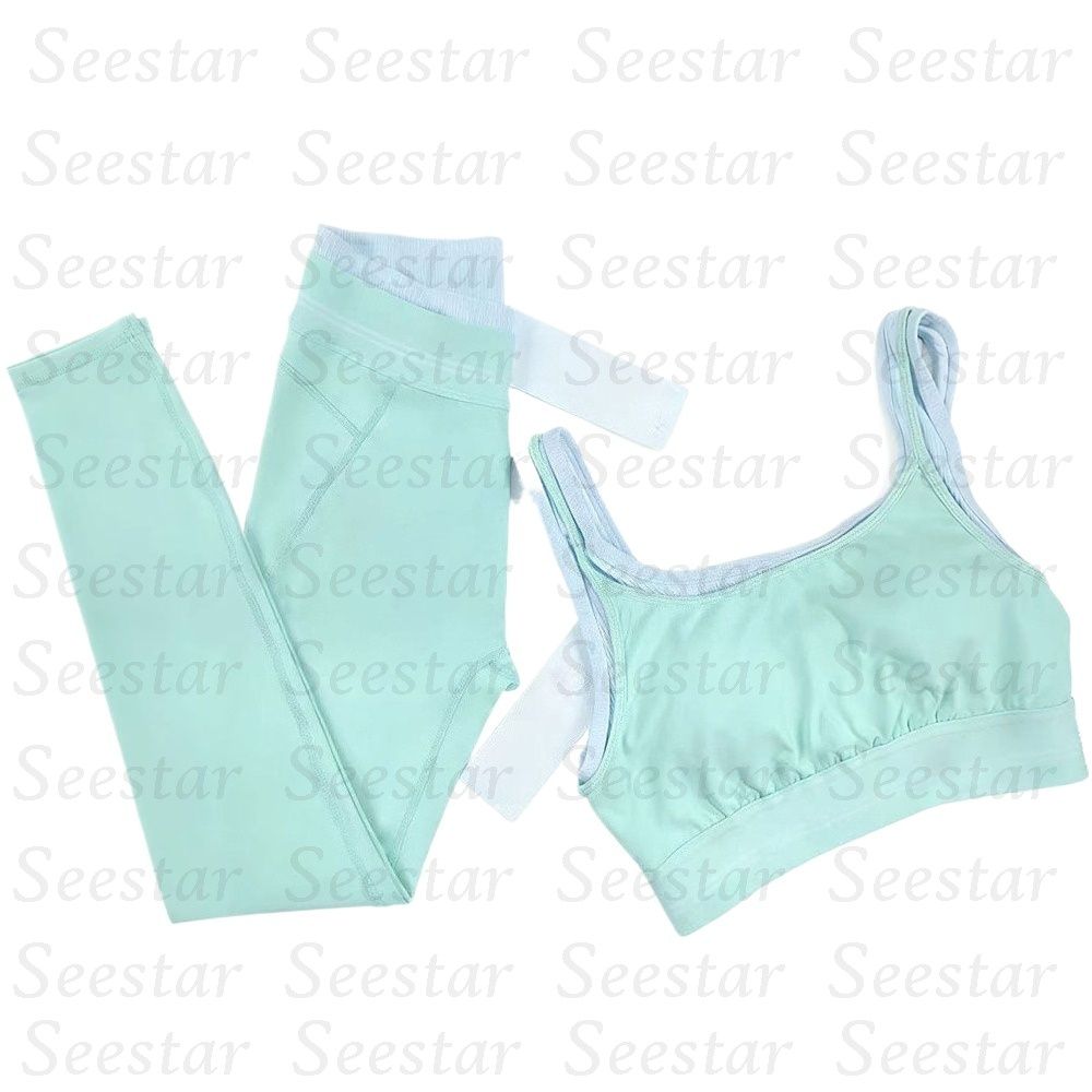 2Pcs Women Yoga Set Gym set Sport Bra High Waist Leggings Outfit, Quick Dry Fitness Gym Running Workout Sportswear - 3 of 8
