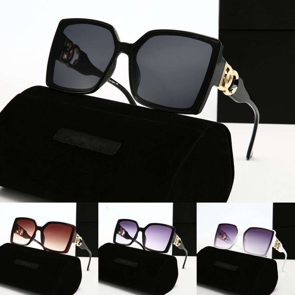 Luxury Designer Sunglasses Oversized Square Acetate Frame Gradient Lens Gold Tone Interlocking High Grade UV400 Protection Fashion DNA dg Eyewear For Women - 4 of 9