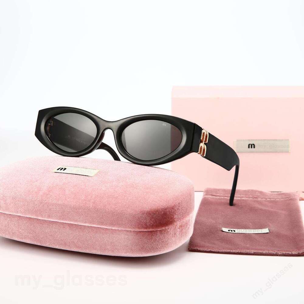 With Box Designer Cat Eye Sunglasses Oval Silhouette Retro Slim Narrow Rectangle Acetate Frame Mirror Reflective Lens UV400 Protection Fashion Glasses For Women - 6 of 9