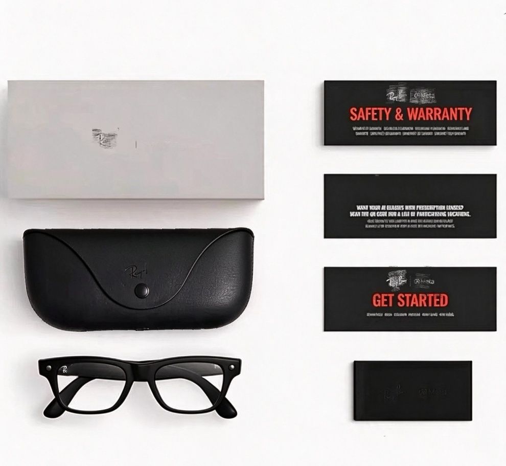 META Glasses RB With Camera Sunglasses Bluetooth Call Anti Shake HD Camera with Video Recording Dual Mic Reduction AI Smart Sunglasses with Charging Case - 4 of 5