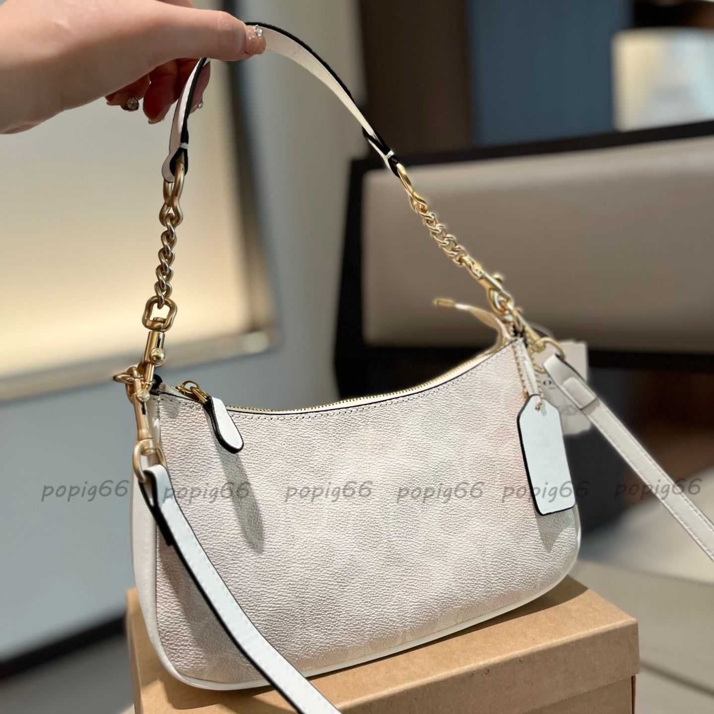 Shoulder Bags Fashion Designer Underarm Small Handbags Women Shoulder Bag Half-moon ladies Baguette Purse Chain Strap Croissant bags Large Capacity Chain Bag - 2 of 8
