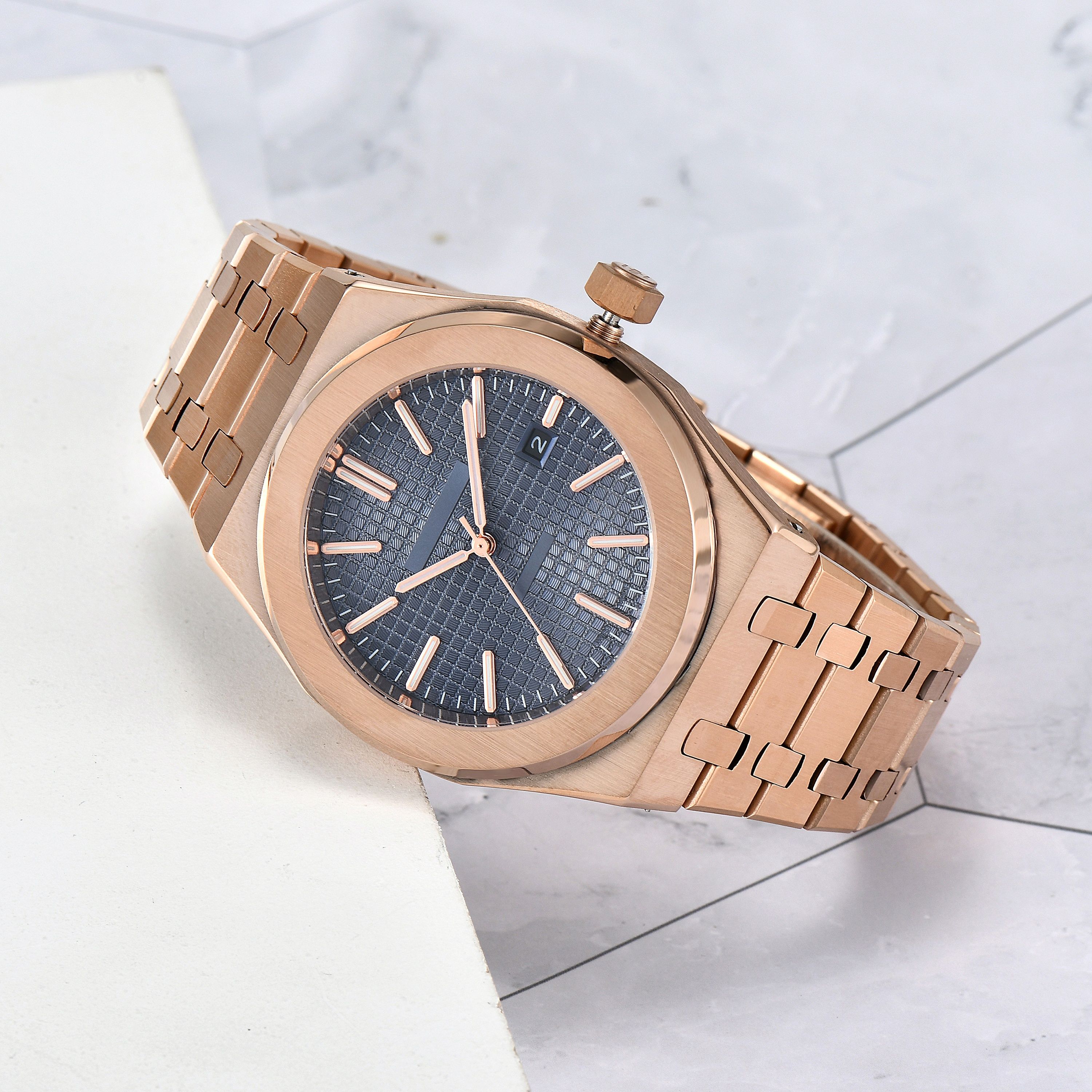 men's automatic watch with sapphire luminous dial - stainless steel swim watch, smart casual style 41mm - 8 of 8