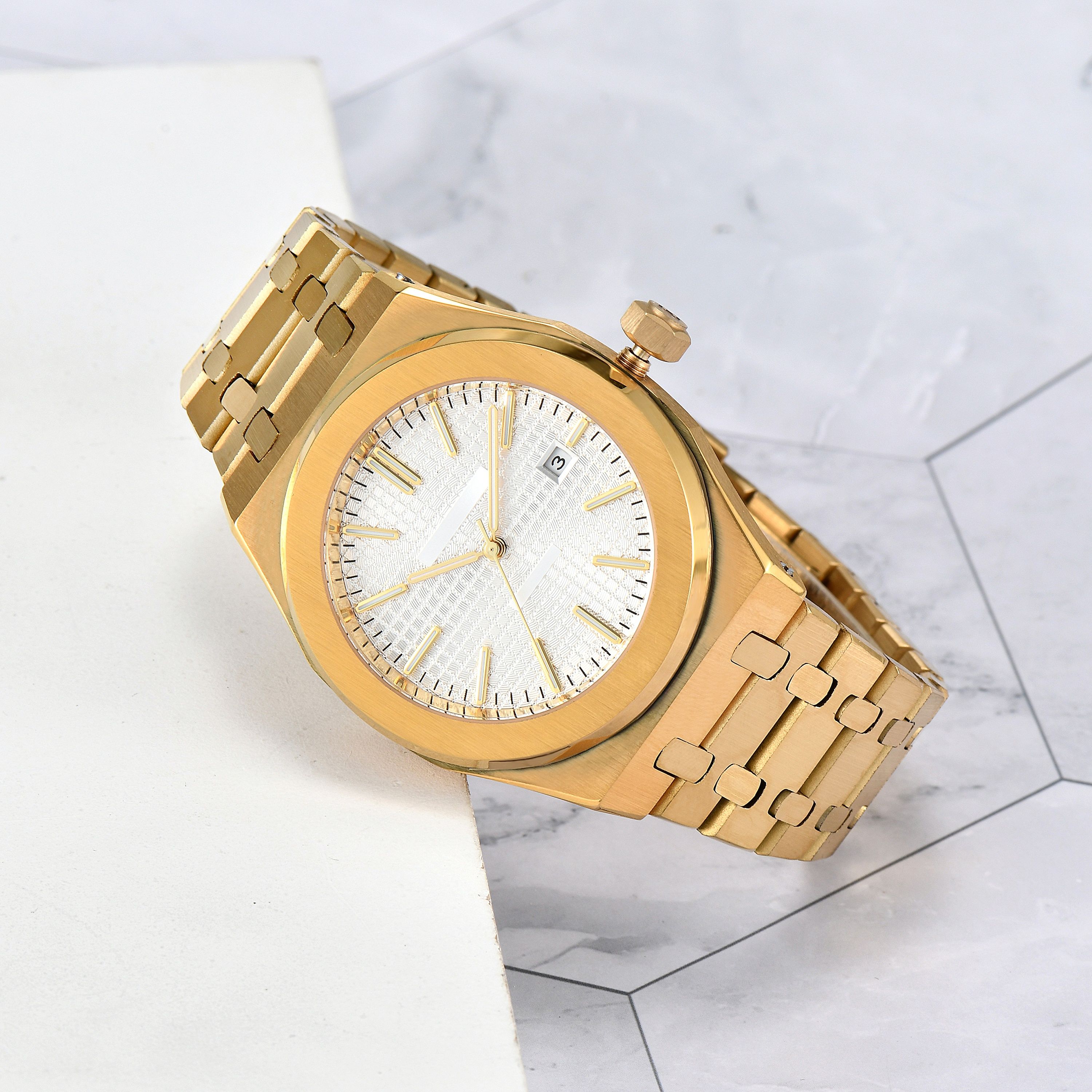men's automatic watch with sapphire luminous dial - stainless steel swim watch, smart casual style 41mm - 7 of 8