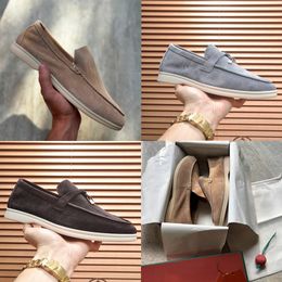 Designer Men Women Woven Suede Loafers Slip On Driving Shoes Metal Pendant Soft Moccasins Outdoor Daily Walking Casual Breathable Footwear Top Quality 739 - putianbuy