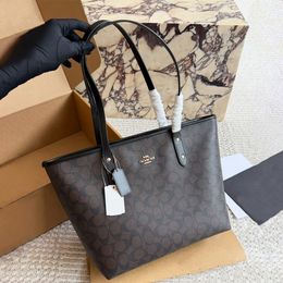 Designer Bag Shoulder Bag Handbag City tote bag Classic Brown and Black Monogram Bag Classic coated monogram canvas Smooth leather trim Bag Best Selling Commuter Bag - putianbuy