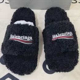 Furry Designer Sandals Fashion Tide Casual Shoes Women Man Sandals Slippers Rubber Flats Slides Bottoms Slippers Sandals Summer Beach Lightweight Shoes - putianbuy