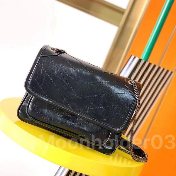 Handbag luxury designer niki shoulder bag waxy leather messenger bags women cross body bag Satchel lady vintage design sacoche fashion classic Stripes Turquoise - Bags, Luggage & Accessories - putianbuy