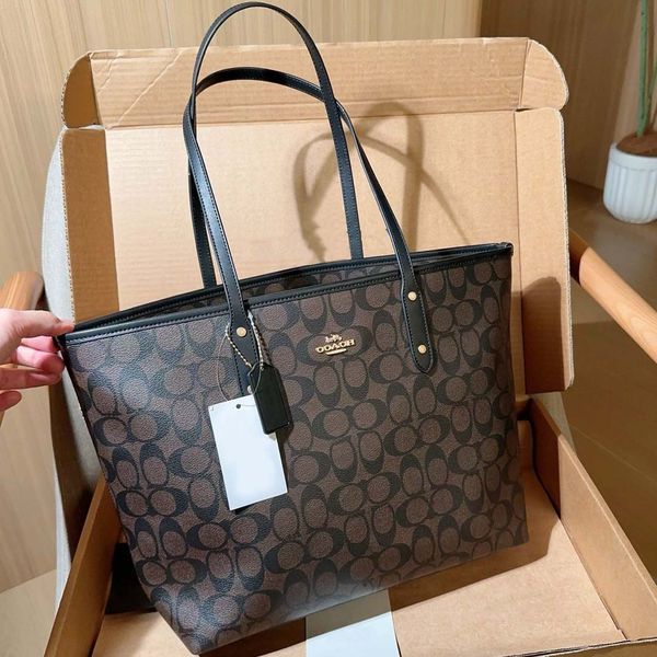 Tote Bag Designer Bag Women's Fashion Classic Shoulder Bag Luxury Handbags Flower Letter Large Capacity Leather Totes Commuting Shopping Bag Casual Tote 01 - Bags, Luggage & Accessories - putianbuy