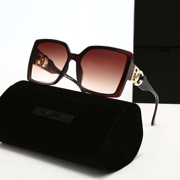 Luxury Designer Sunglasses Oversized Square Acetate Frame Gradient Lens Gold Tone Interlocking High Grade UV400 Protection Fashion DNA dg Eyewear For Women - Fashion Accessories - putianbuy