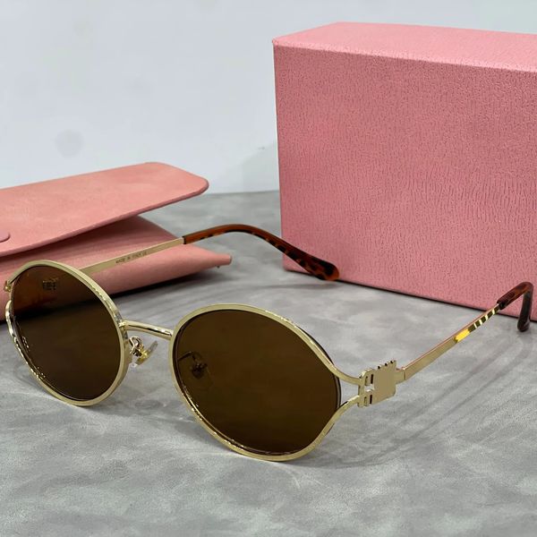 MU Classic Sunglasses Women HOT Designer Fashion Retro Eyewear Outdoor Beach Leisure Style Goggles UV400 Anti-Ultraviolet Metal Oval Full Frame Random Box High - Fashion Accessories - putianbuy