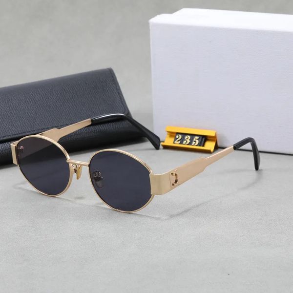 Designer Sunglasses For Women Designer Glasses Ladies Sunglass Metal Full Frame Mirror Woman With Box High Quality - Bags, Shoes & Accs - putianbuy