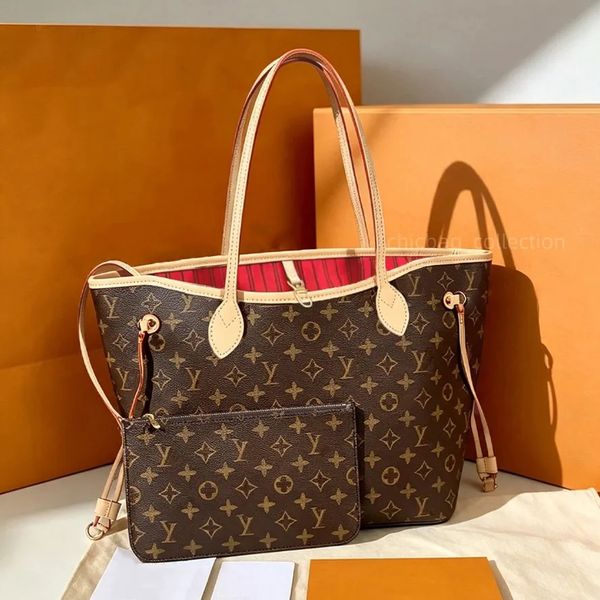 designer bag luxury bag tote bag shoulder bag full brown print bag leather bag crossbody bag high quality capacity composite shopping bag classic and popular styles - Bags, Luggage & Accessories - putianbuy