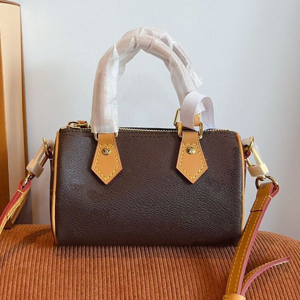 Shoulder Bags Top Designer Mini Nano 16cm Shoulder Bag Women Leather Denim Crossbody Luxury Brand Embossed Tote Purse Brown Flower Handbag billfold98 - Bags, Luggage & Accessories - putianbuy