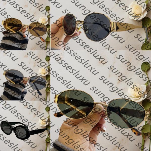 Fashion Luxury designer sunglasses for womens men glasses same Sunglasses as Polarize beach street photo small sunnies metal full frame with brown box sonnenbrille - putianbuy