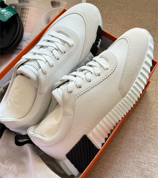 Designer Bouncing Series Sneakers Suede Leather Casual Men Women Trainers Patchwork Mesh Running Shoes Goatskin Breathable Outdoor Sneakers1 - Shoes & Accessories - putianbuy